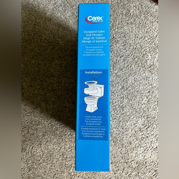 BRAND NEW in box: Elongated Raised Toilet Seat - Picture 2 of 9